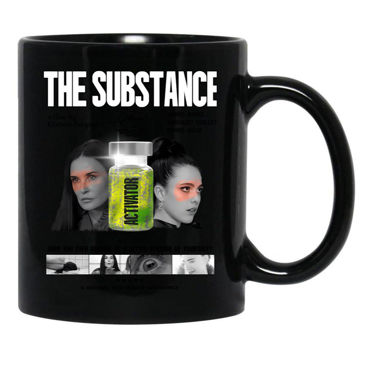 Horror The Substance 2024 Black Coffee Mug, Gift Coffee Mug - Black