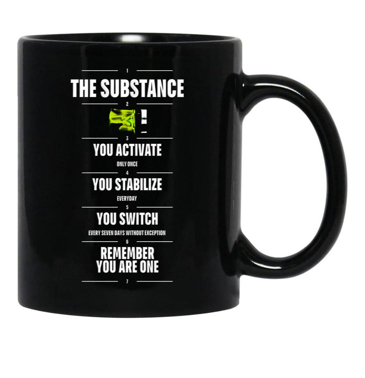 Remember You Are One - The Substance (2024) Black Coffee Mug, Gift Coffee Mug - Black