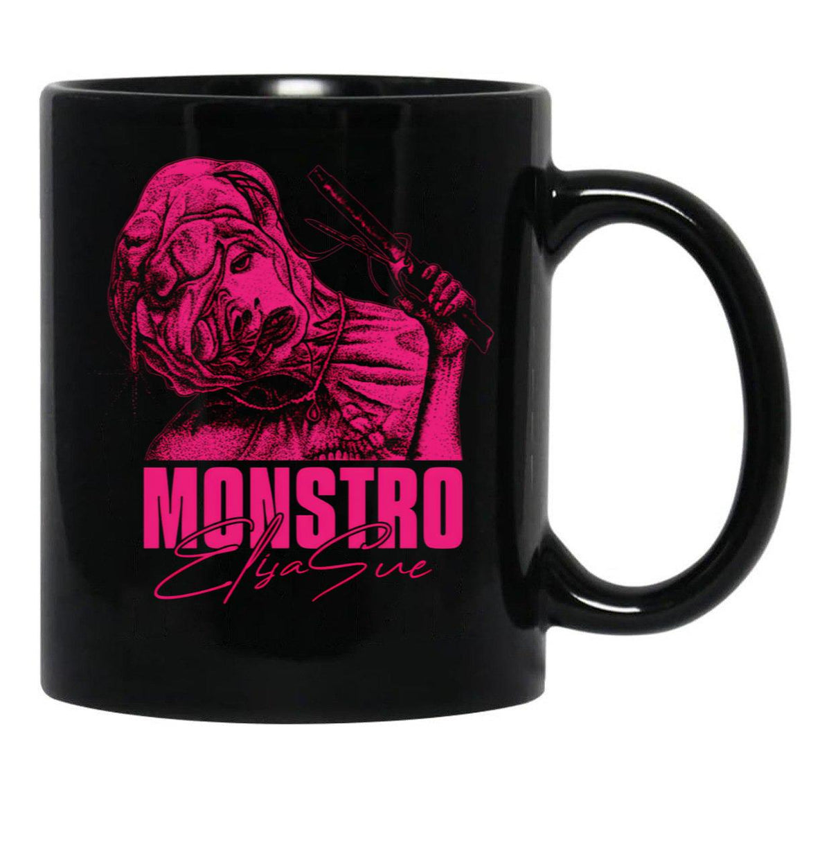 Monstro Elisasue Black Coffee Mug, Gift Coffee Mug - Black