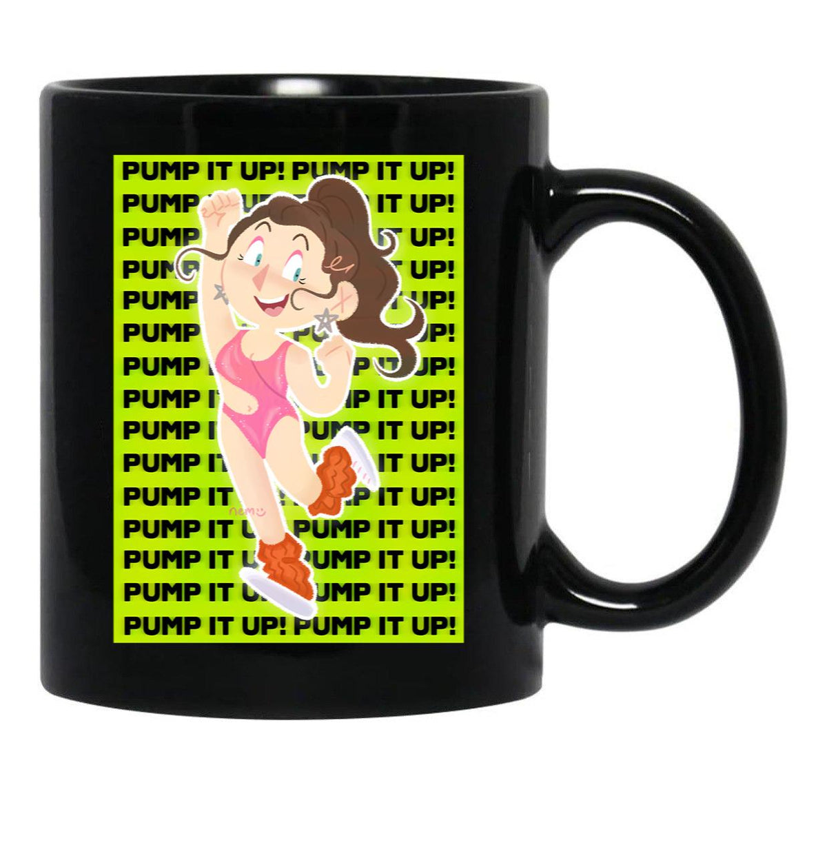 The Substance - Pump It Up With Sue Black Coffee Mug, Gift Coffee Mug - Black