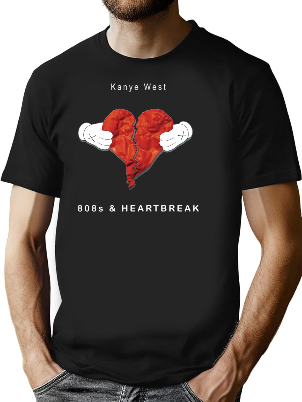 808S And Heatrbreak T-Shirt for Men & Women, T-Shirts Graphic Tee - Black
