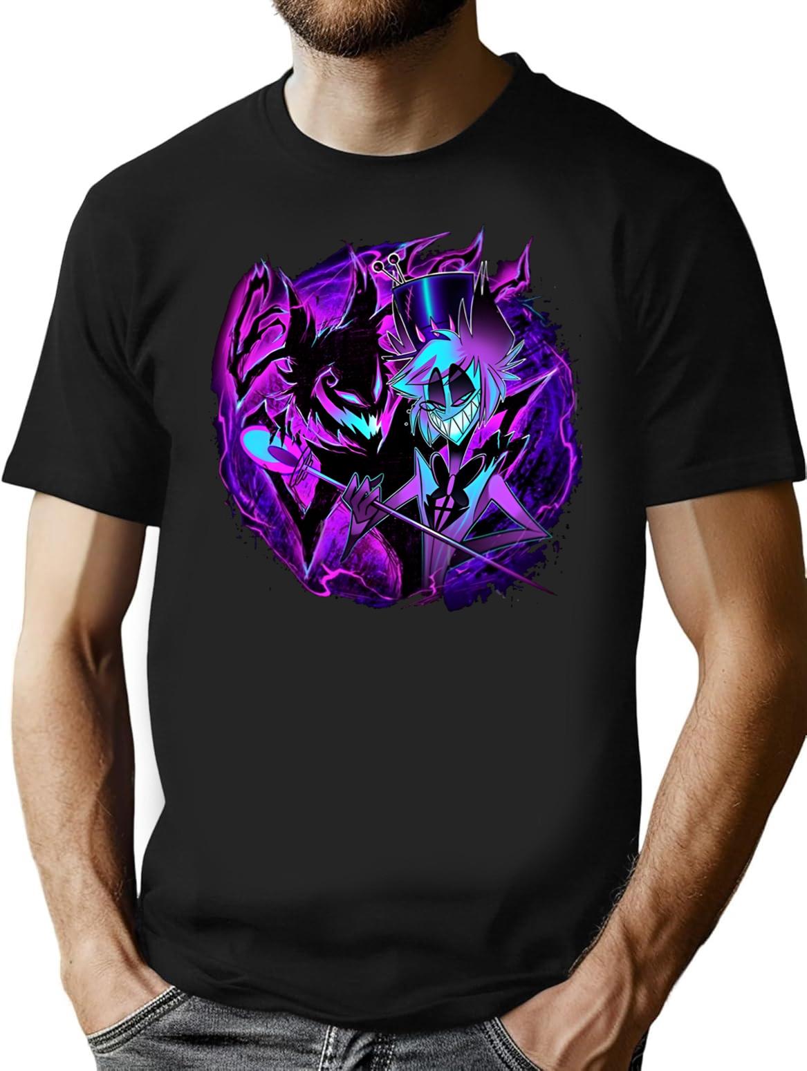 Alastor and His Shadow - Hazbin Hotel Essential Premium Heavyweight Cotton T-Shirt - Black