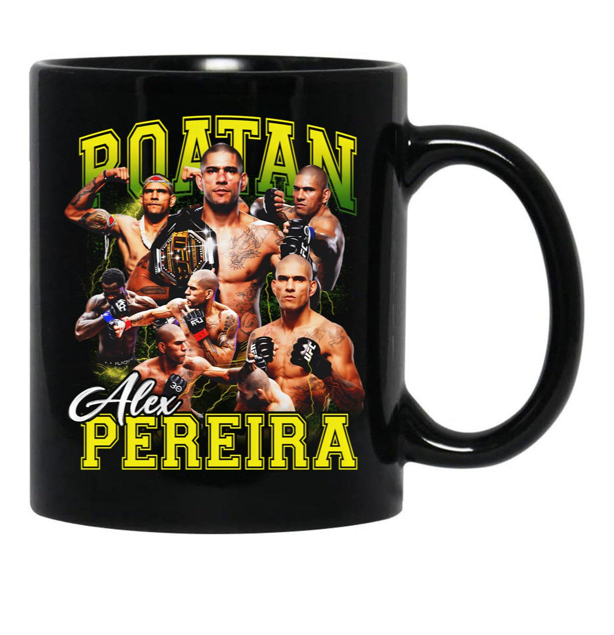 Alex Pereira Poatan Alex Pereira Bootleg Alex Pereira Black Coffee Mug, Gift Coffee Mug - Black