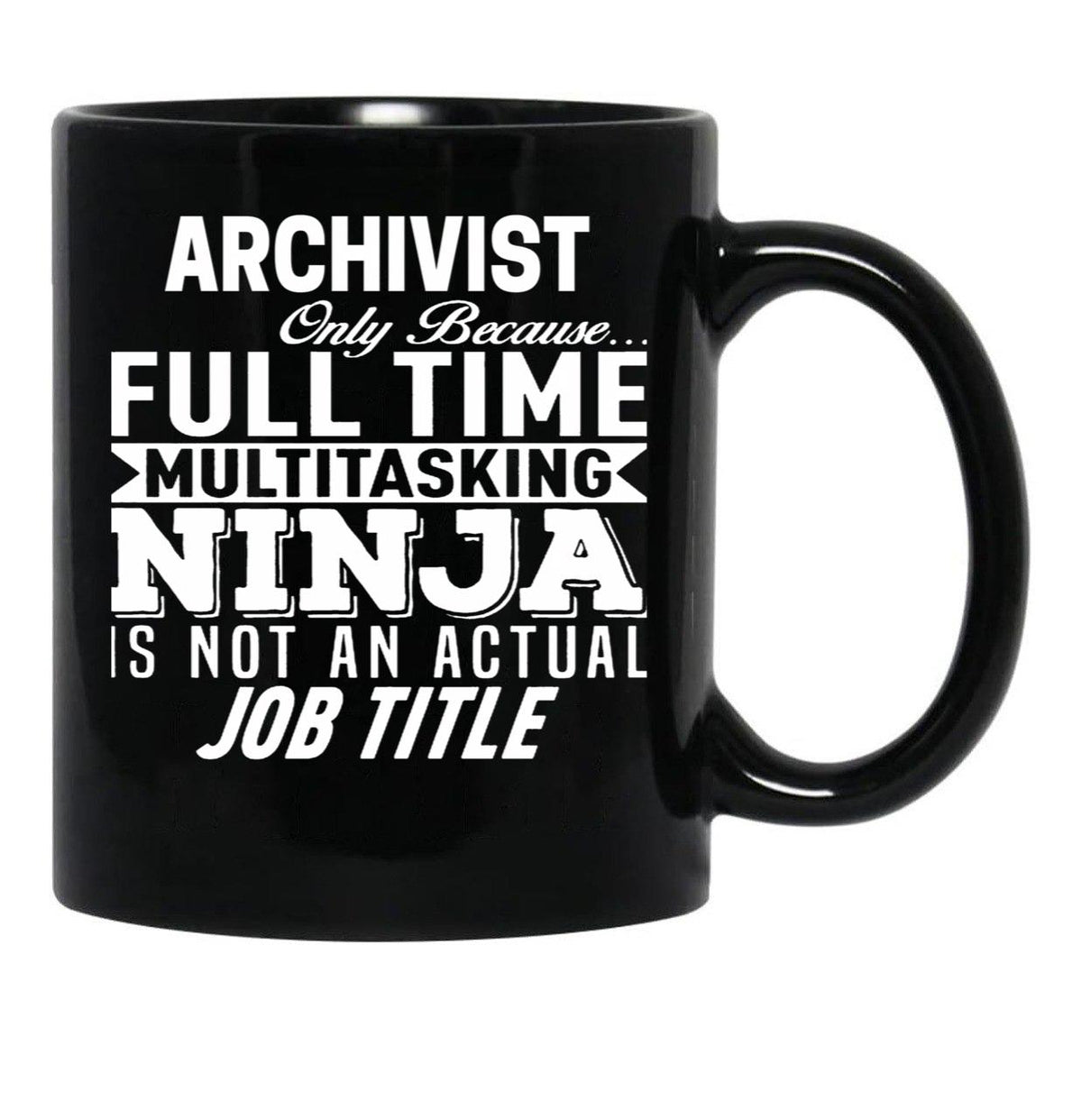Archivist Black Coffee Mug, Gift Coffee Mug - Black