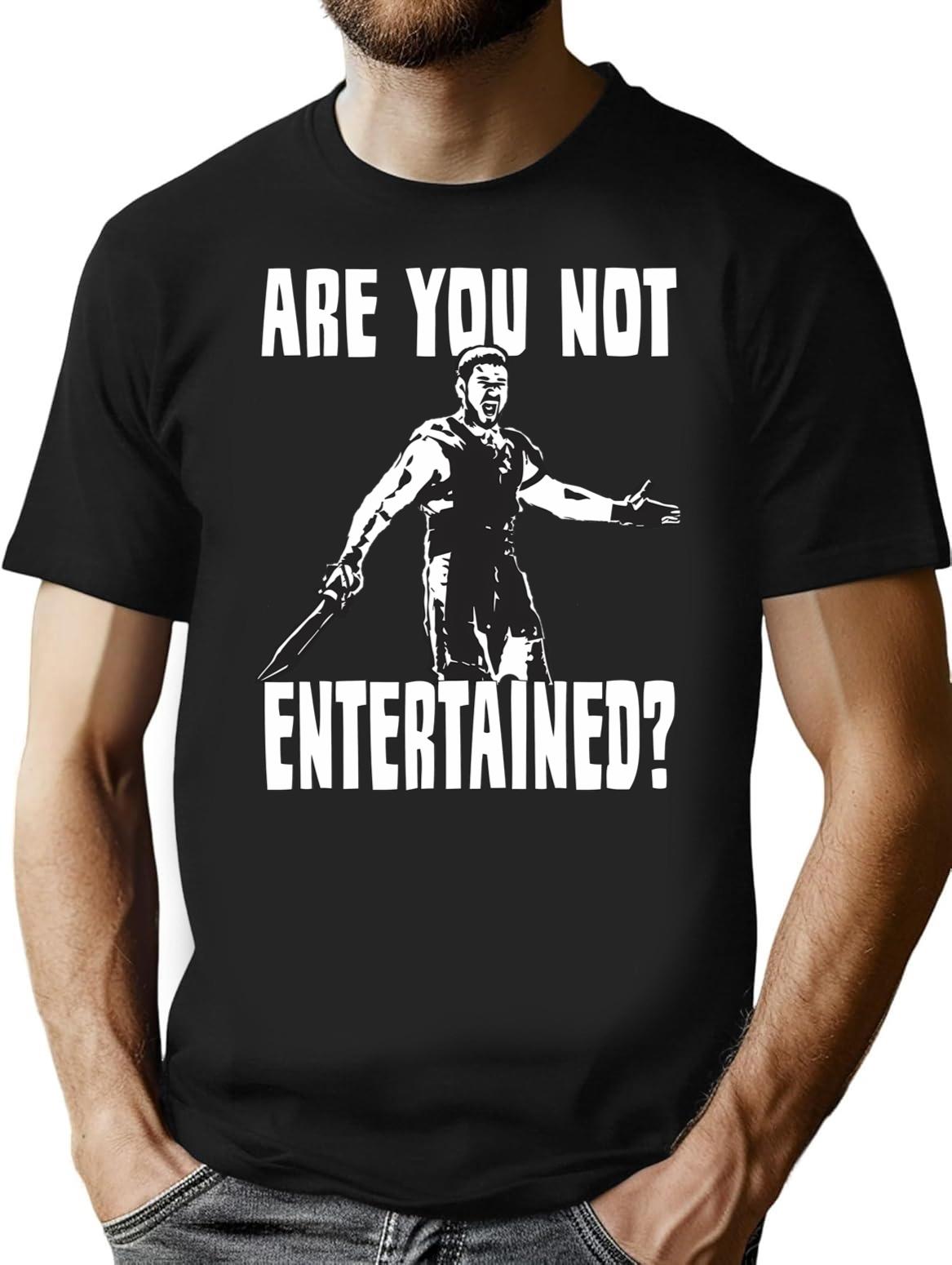 Are You Not Entertained Premium Heavyweight Cotton T-Shirt - Black