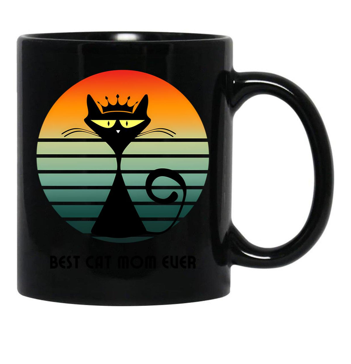 Best Cat Mom Ever (5) Black Coffee Mug, Gift Coffee Mug - Black