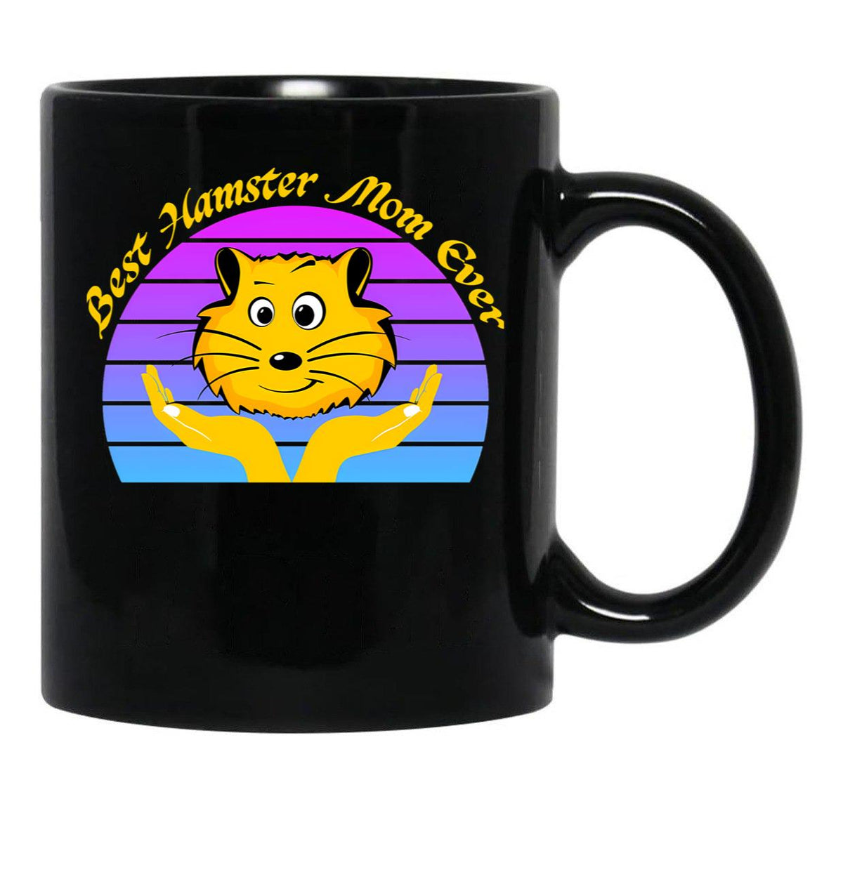 Best Hamster Mom Ever Black Coffee Mug, Gift Coffee Mug - Black