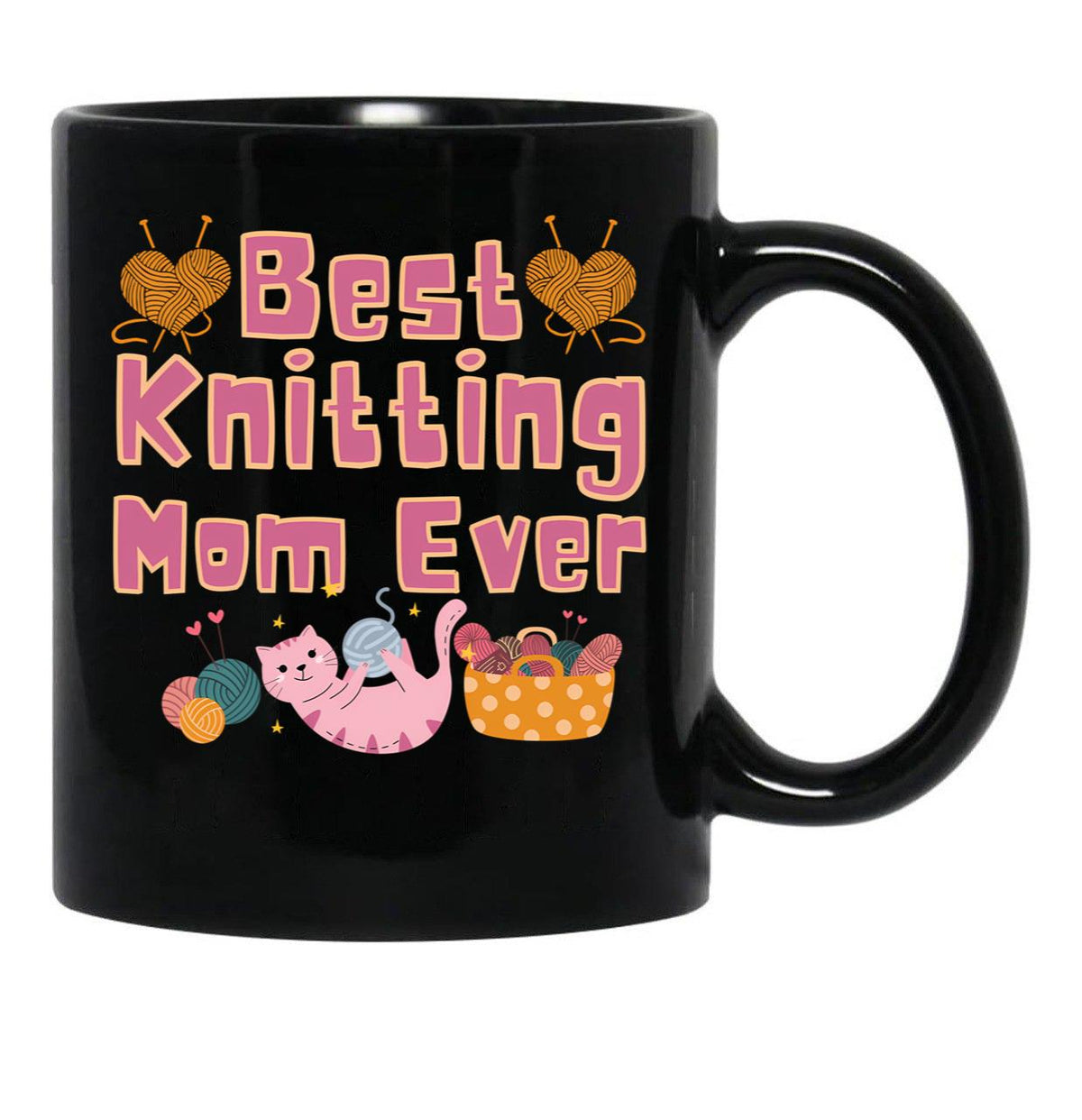 Best Knitting Mom Ever Best Mom Ever Black Coffee Mug, Gift Coffee Mug - Black