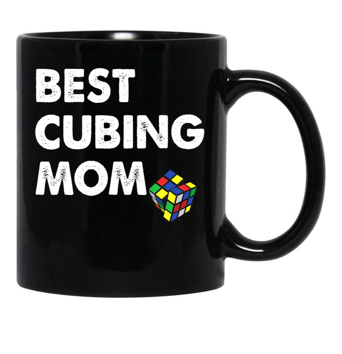 Best Mom Cubing Puzzle Mother Gift Funny Mom Black Coffee Mug, Gift Coffee Mug - Black