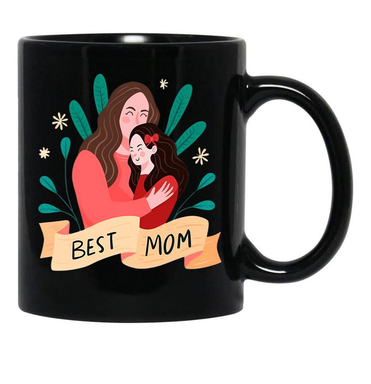 Best Mom Black Coffee Mug, Gift Coffee Mug - Black