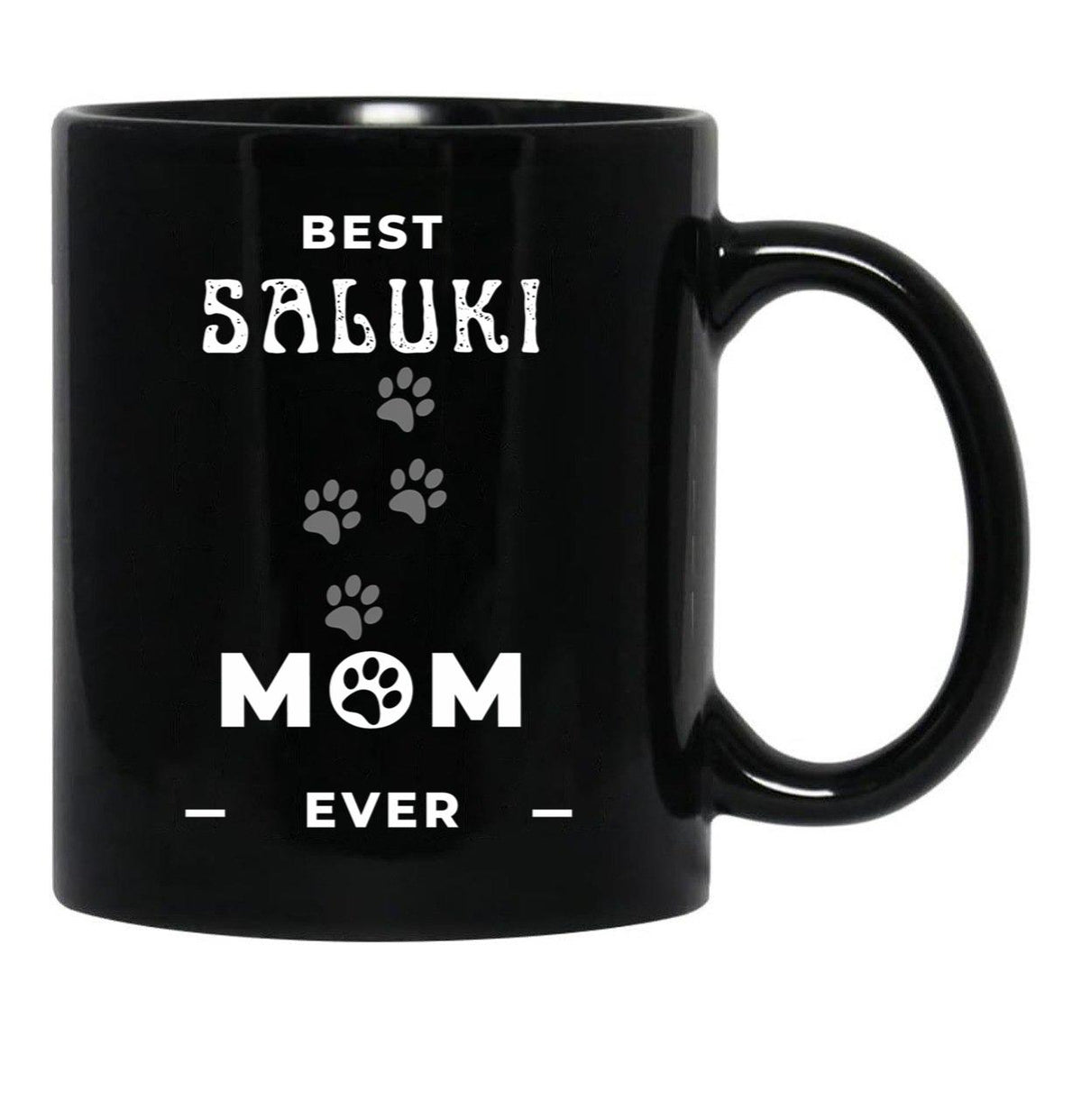 Best Saluki Mom Ever Black Coffee Mug, Gift Coffee Mug - Black