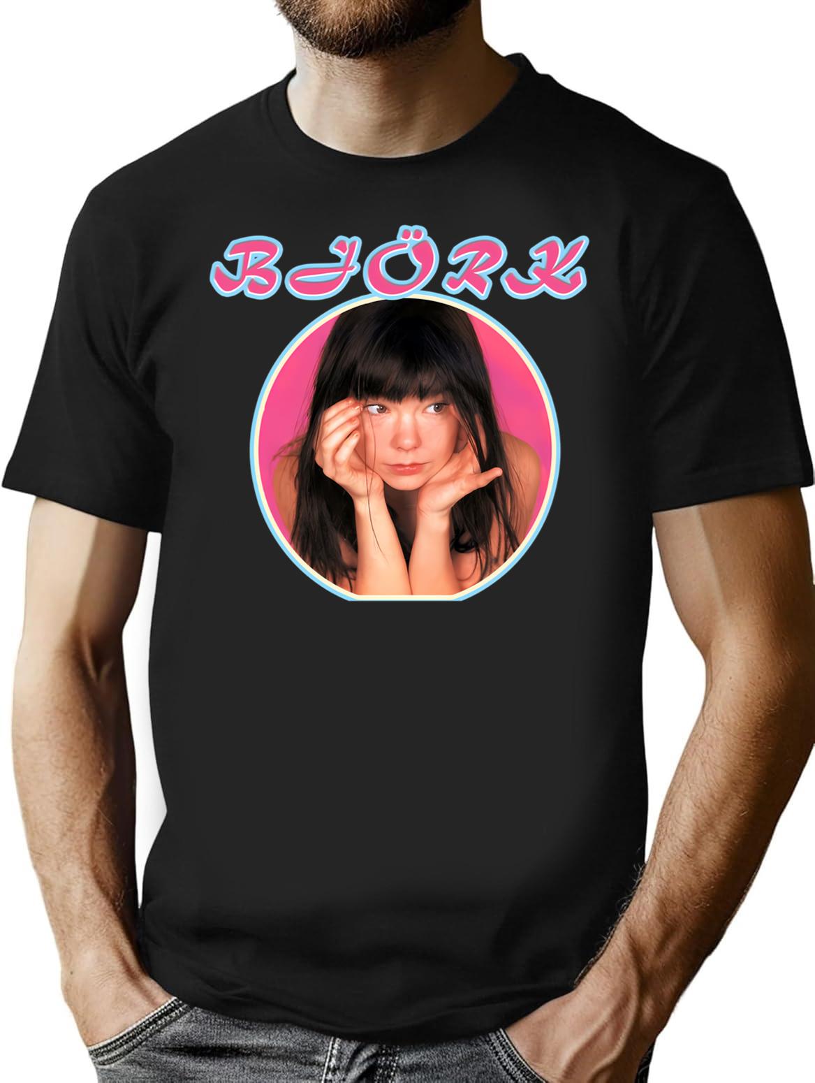 Bjork Circle Tee T-Shirt for Men & Women, T-Shirts Graphic Tee - Black