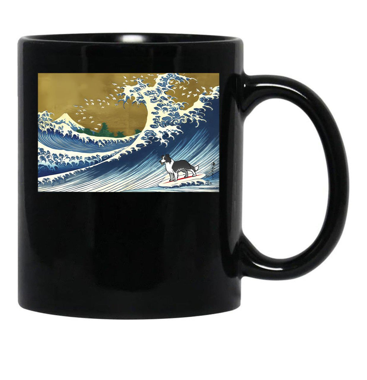 Border Collie Black Coffee Mug, Gift Coffee Mug - Black