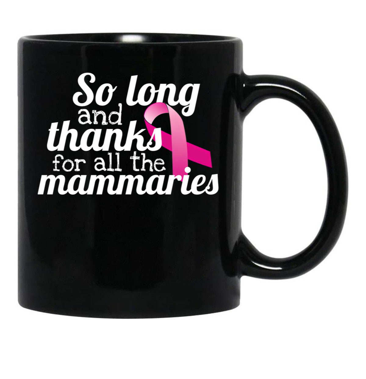 Breast Cancer Survivor Remission Pun Radical Double Mastectomy Gift For Women Black Coffee Mug, Gift Coffee Mug - Black