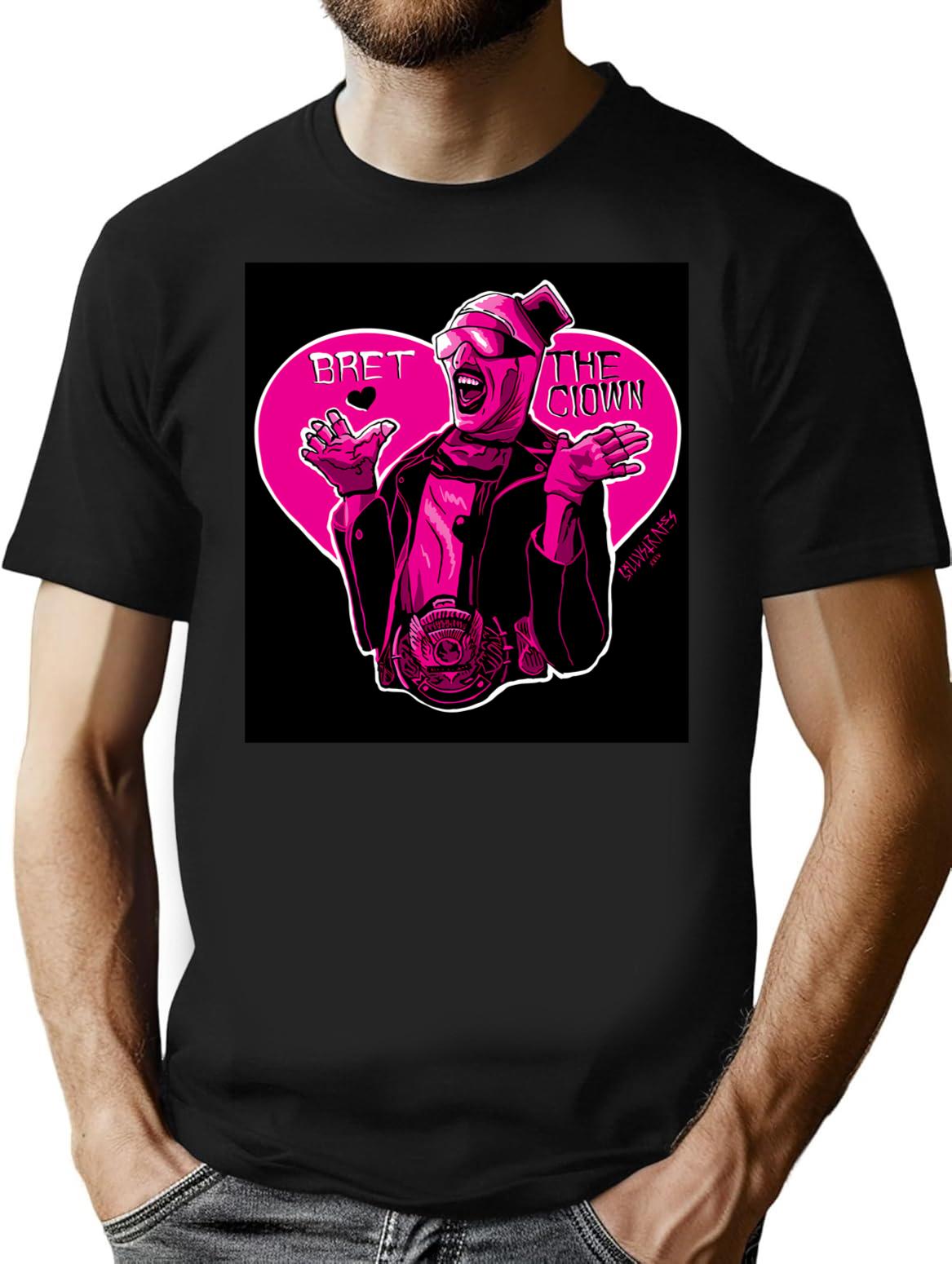 Bret The Clown T-Shirt for Men & Women, T-Shirts Graphic Tee - Black