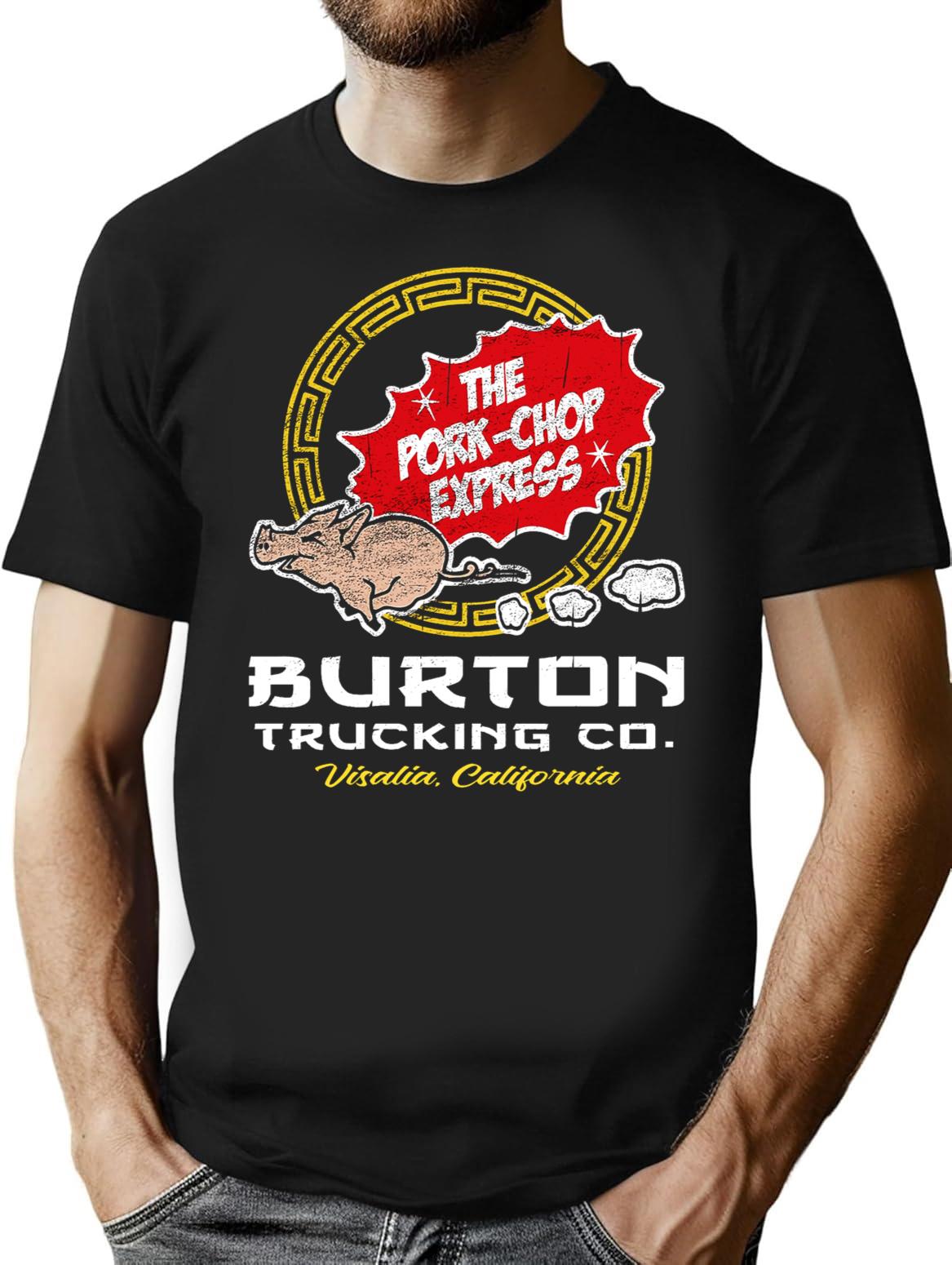 Burton Pork Chop Express Trucking Premium Heavyweight Cotton T-Shirt - Black