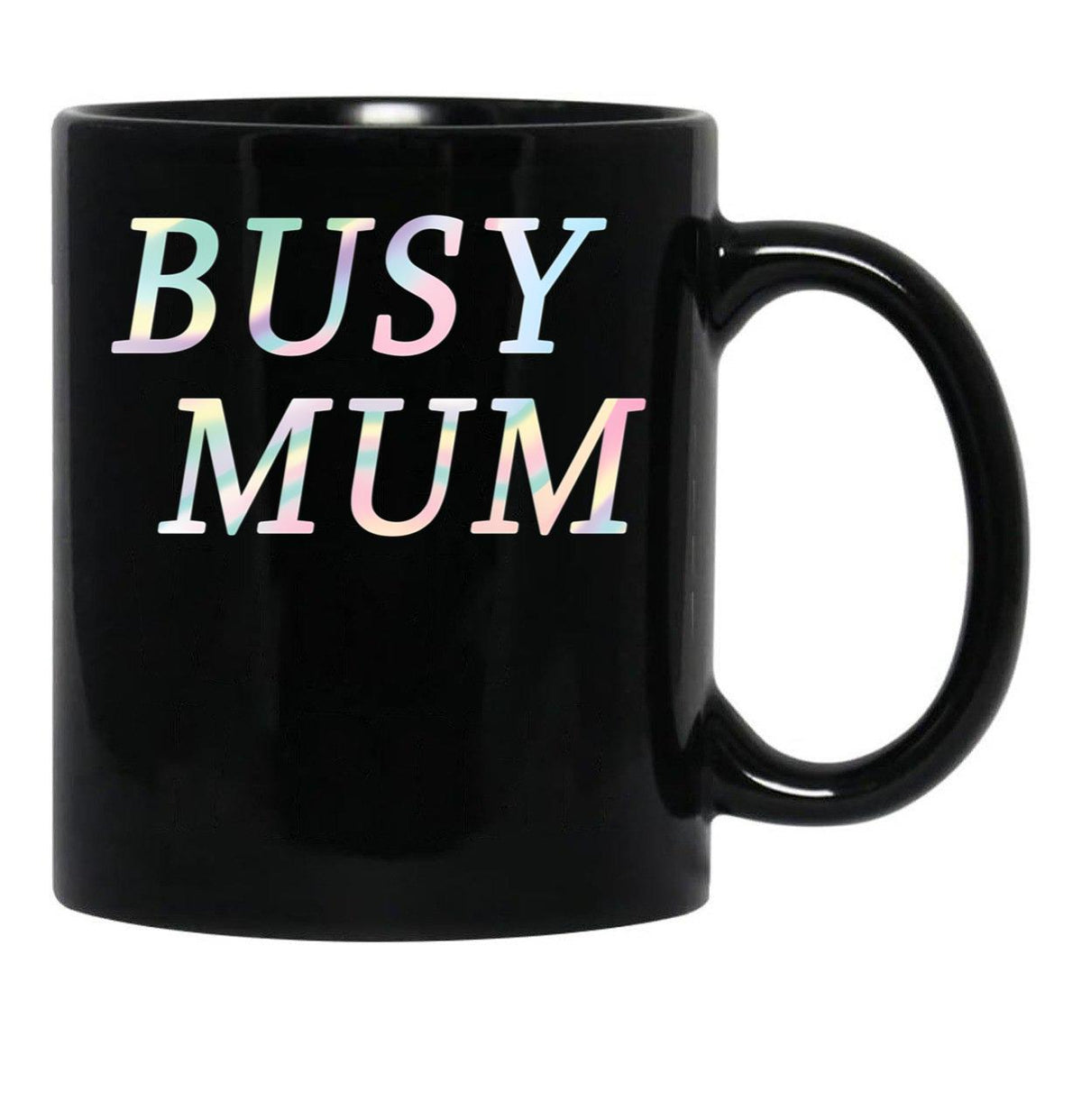 Busy Mum Black Coffee Mug, Gift Coffee Mug - Black