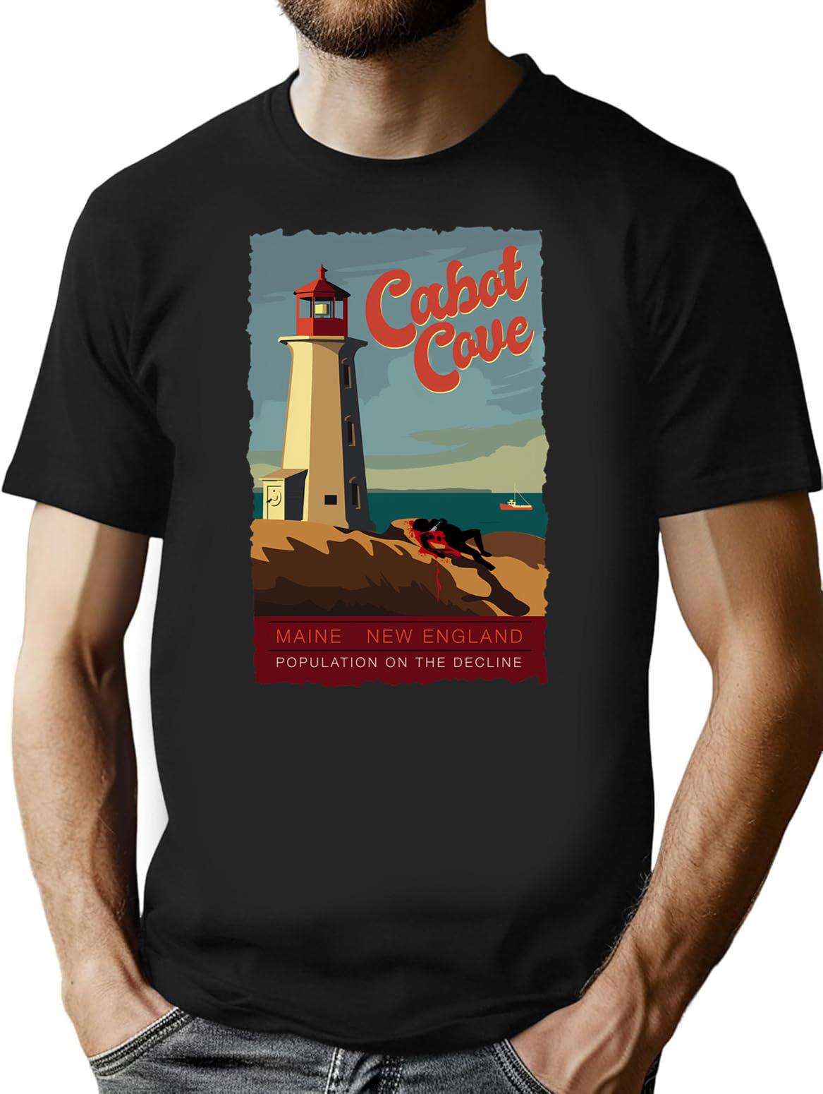 Cabot Cove T-Shirt for Men & Women, T-Shirts Graphic Tee - Black