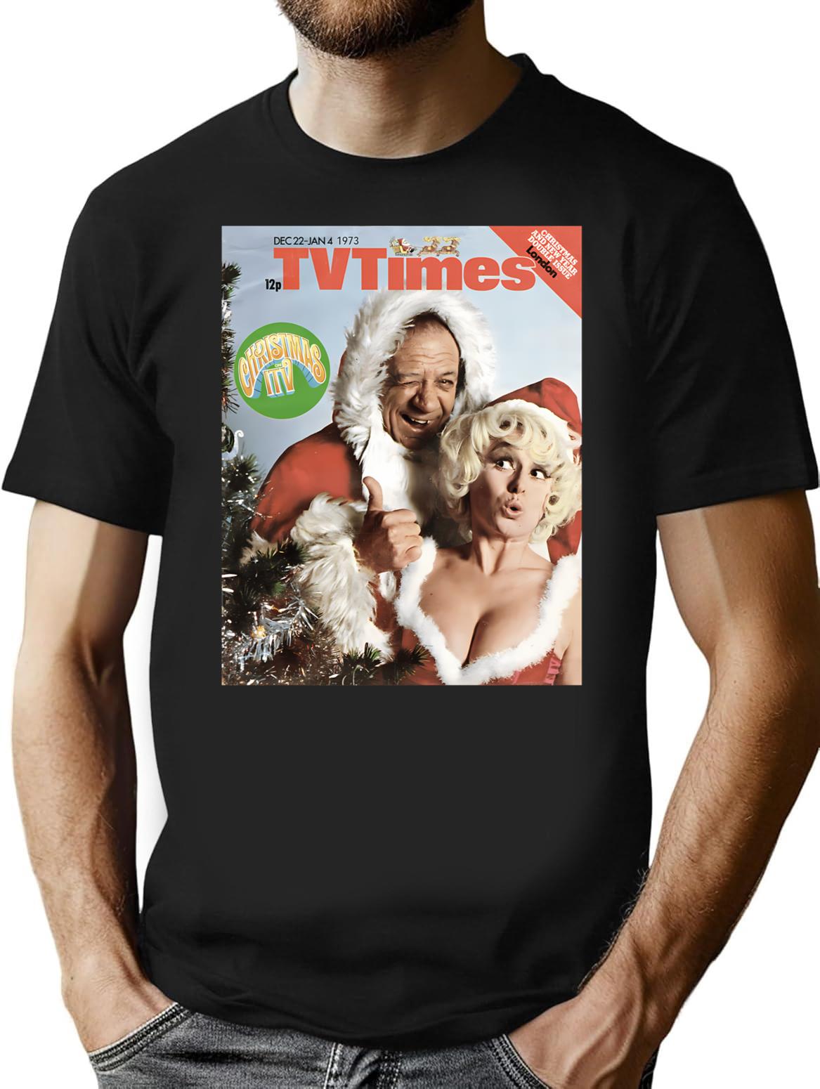 Carry On Christmas T-Shirt for Men & Women, T-Shirts Graphic Tee - Black