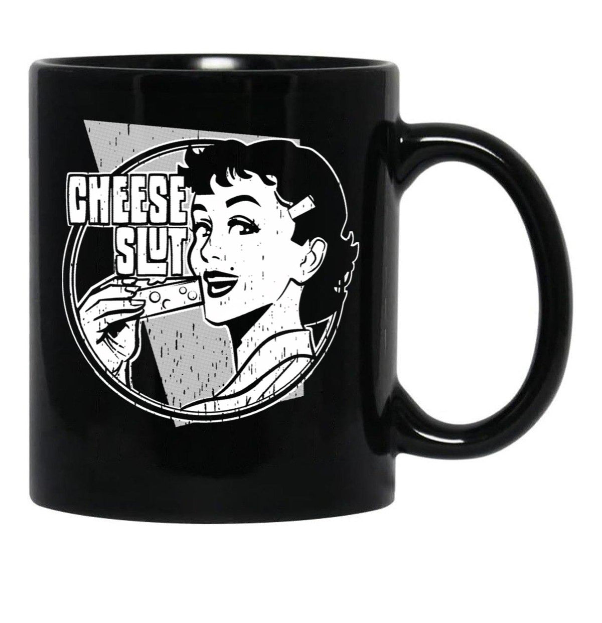 Cheese Slut Black Coffee Mug, Gift Coffee Mug - Black