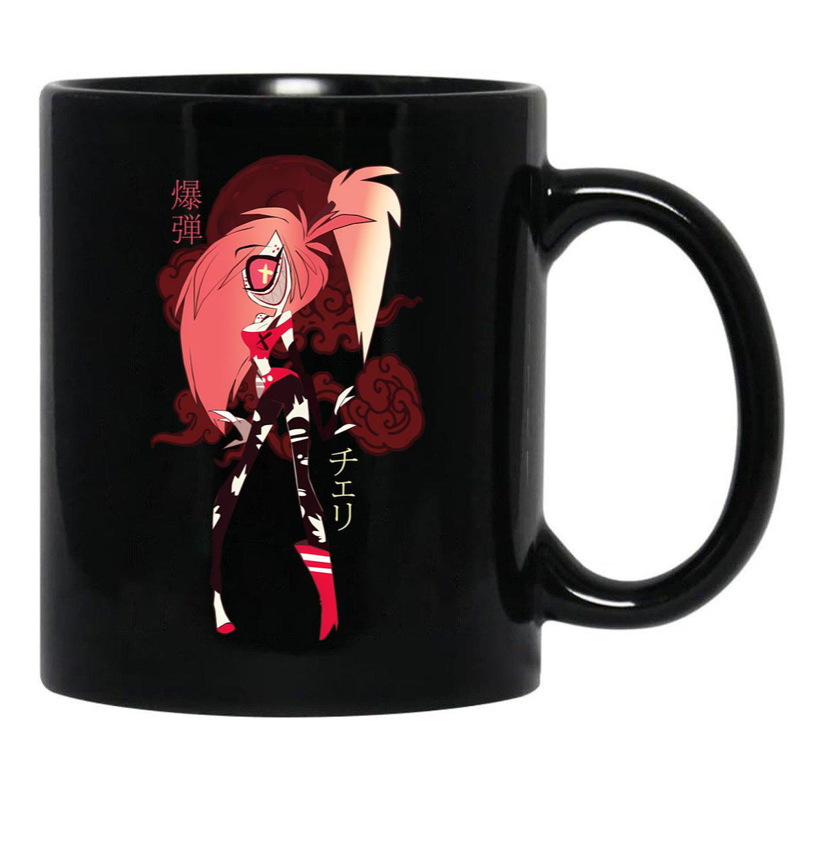 Cherri Bomb Revers - Hazbin Hotel Black Coffee Mug, Gift Coffee Mug - Black