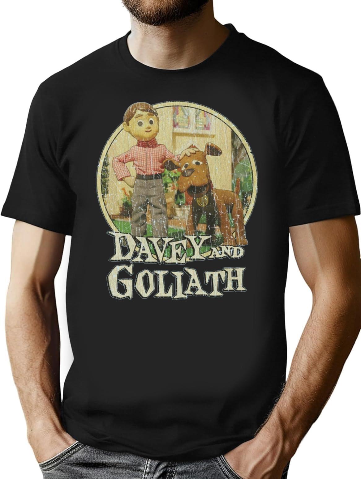 Davey and Goliath 1961 Premium Heavyweight Cotton T-Shirt - Black