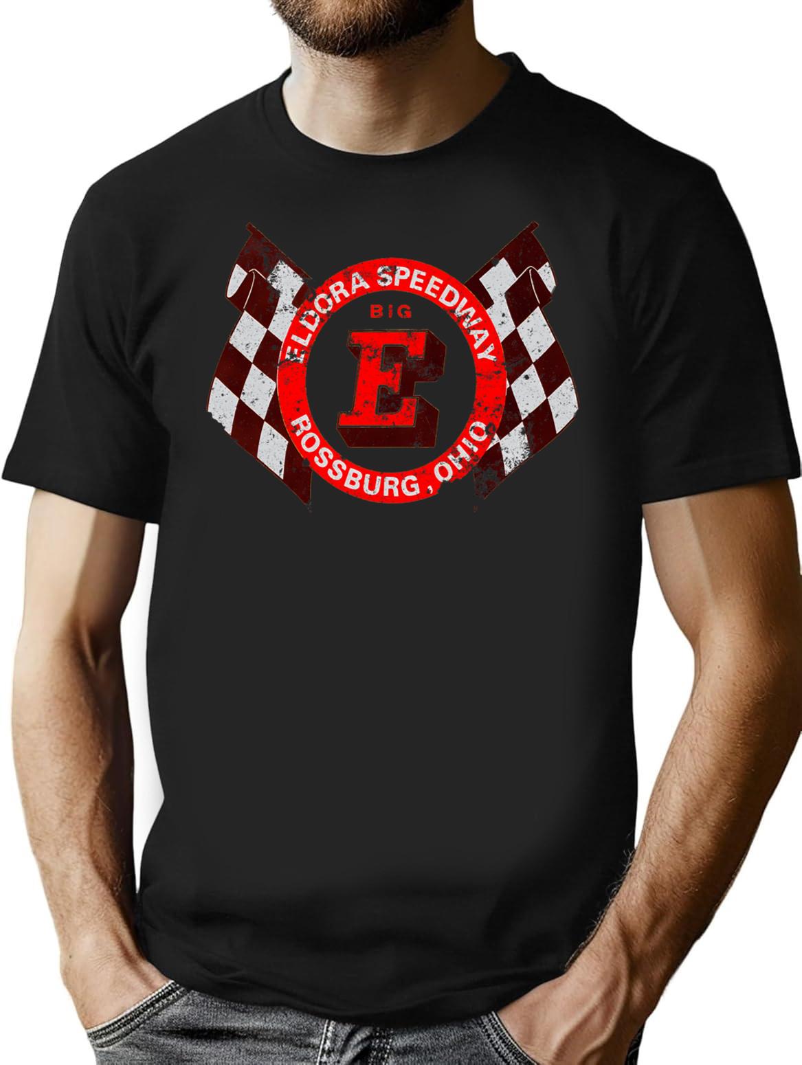 Eldora Speedway T-Shirt for Men & Women, T-Shirts Graphic Tee - Black