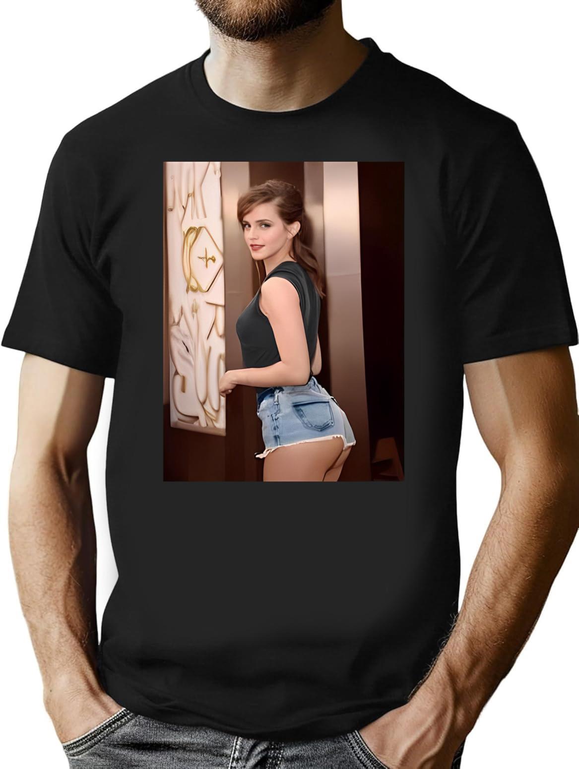 Emma Watson (3) Premium Heavyweight Cotton T-Shirt - Black