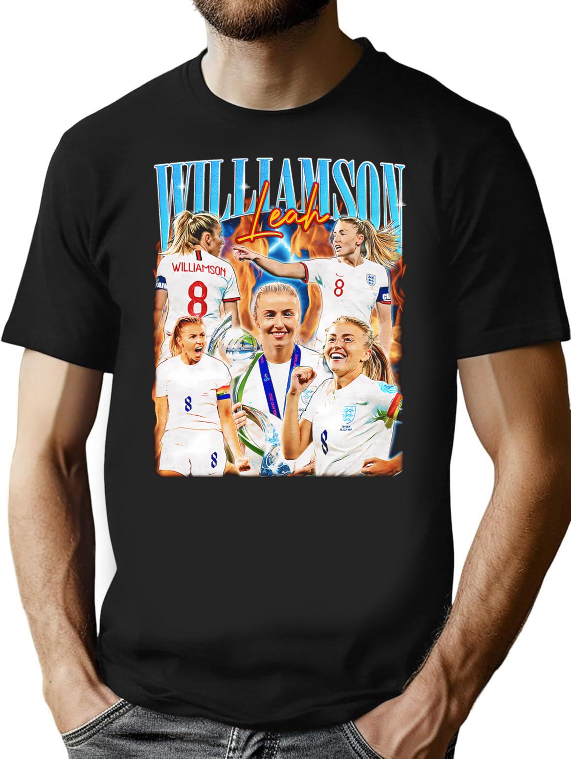 England Pride Leah Williamson T-Shirt for Men & Women, T-Shirts Graphic Tee - Black