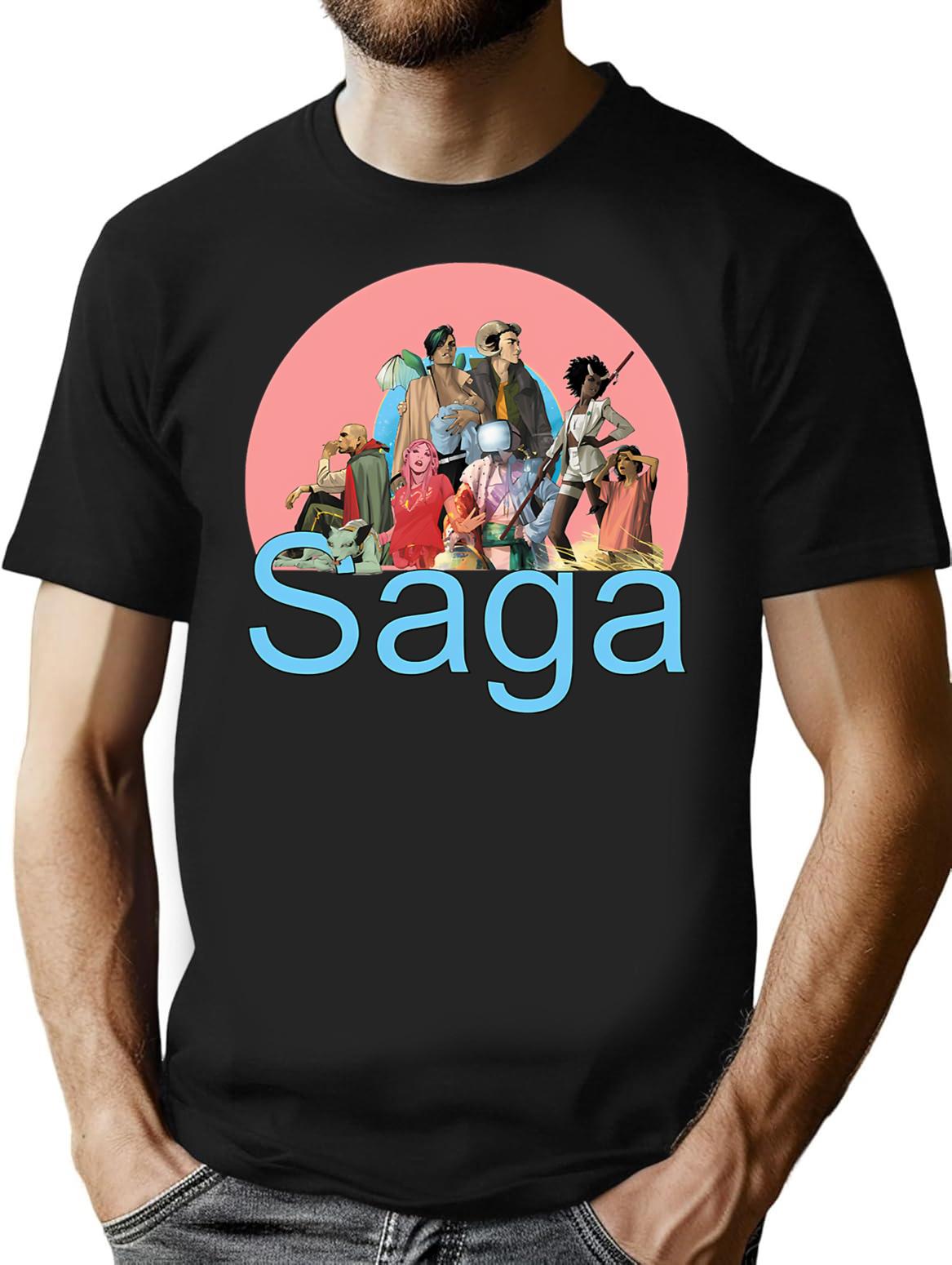 Entire Saga T-Shirt for Men & Women, T-Shirts Graphic Tee - Black
