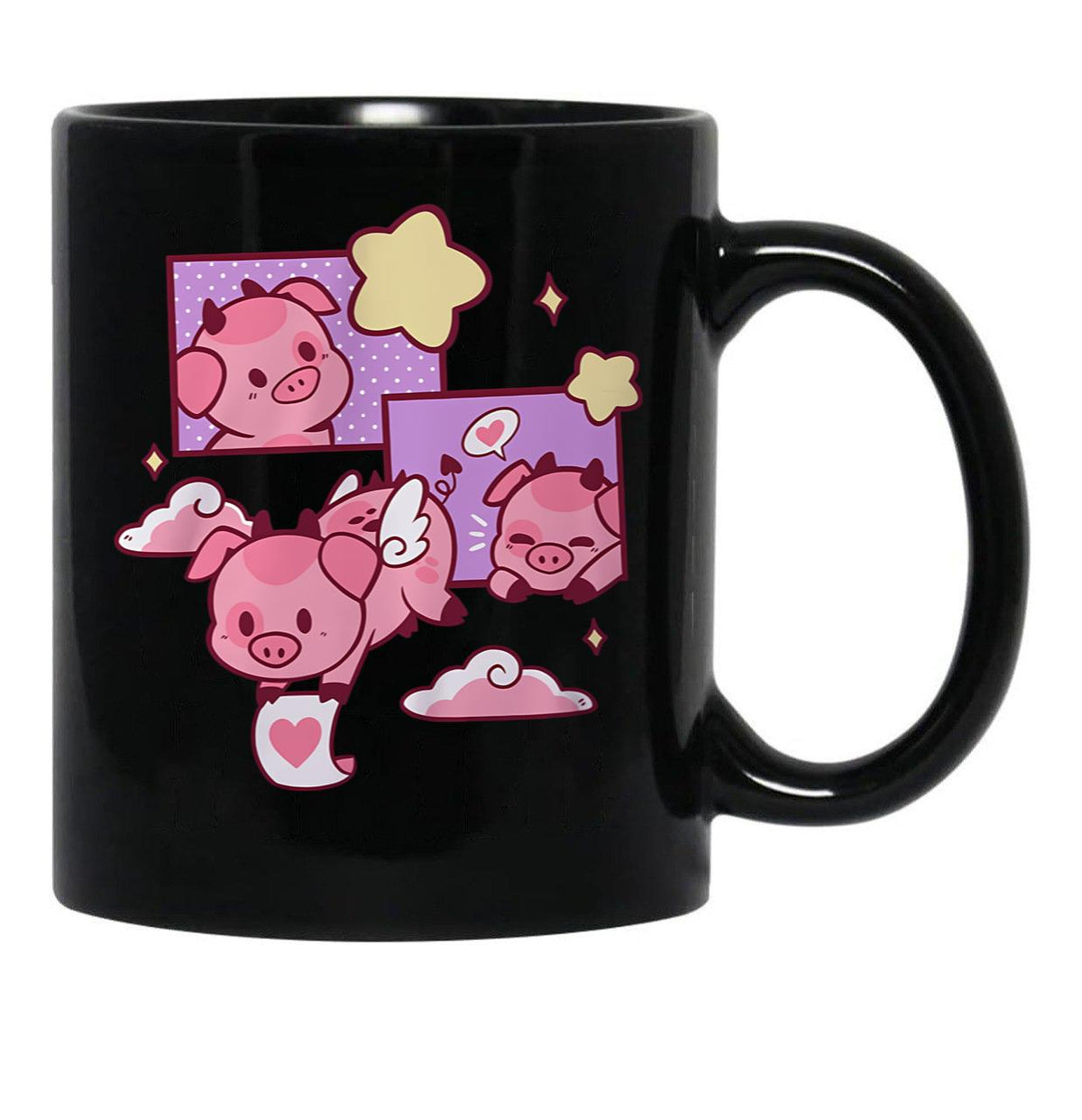 Fat Nugget Valentine - Hazbin Hotel Black Coffee Mug, Gift Coffee Mug - Black