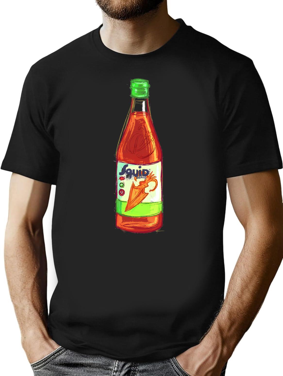 Fish Sauce Blush T-Shirt for Men & Women, T-Shirts Graphic Tee - Black