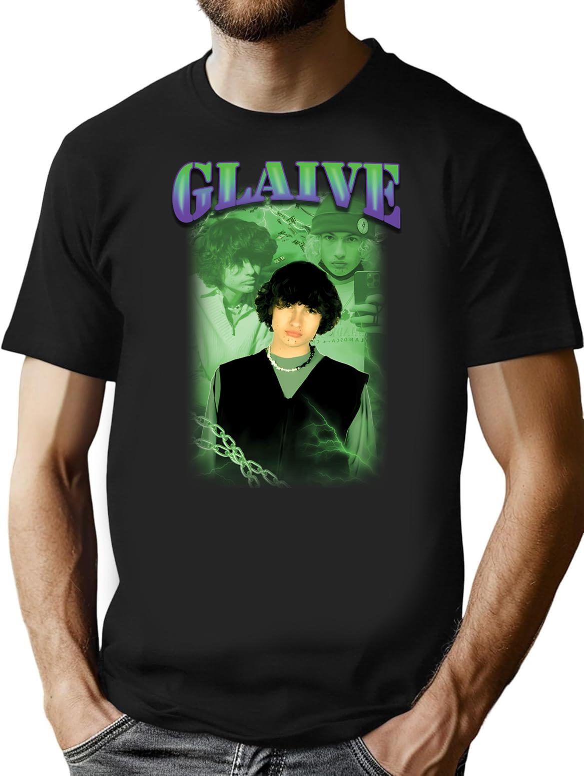 Glaive Vintage Bootleg Shirt T-Shirt for Men & Women, T-Shirts Graphic Tee - Black