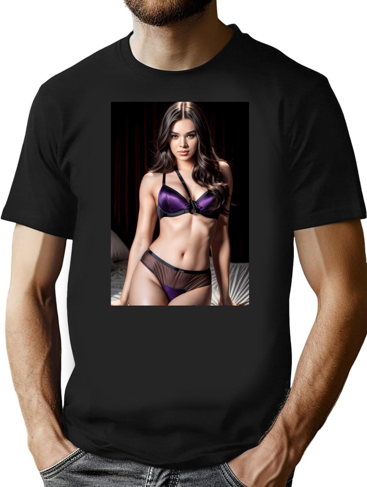 Hailee Steinfeld Premium Heavyweight Cotton T-Shirt - Black