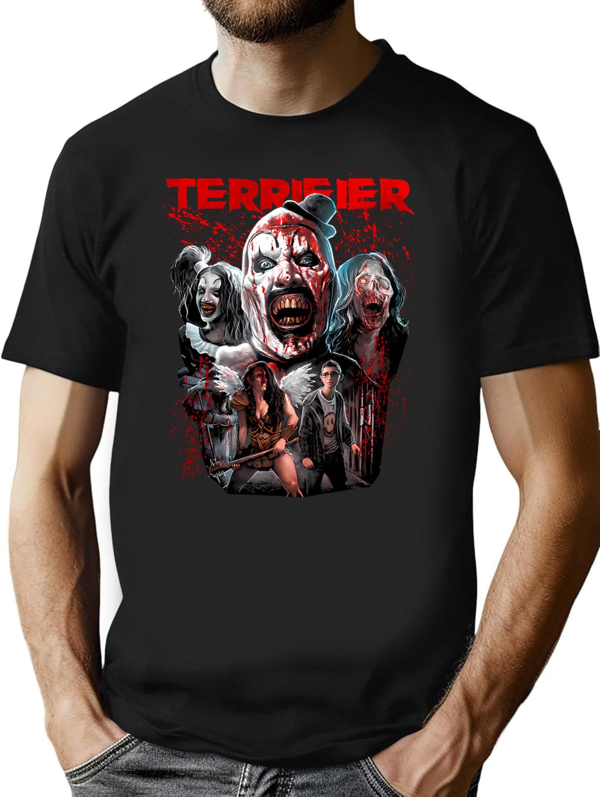Halloween Terrifier T-Shirt for Men & Women, T-Shirts Graphic Tee - Black