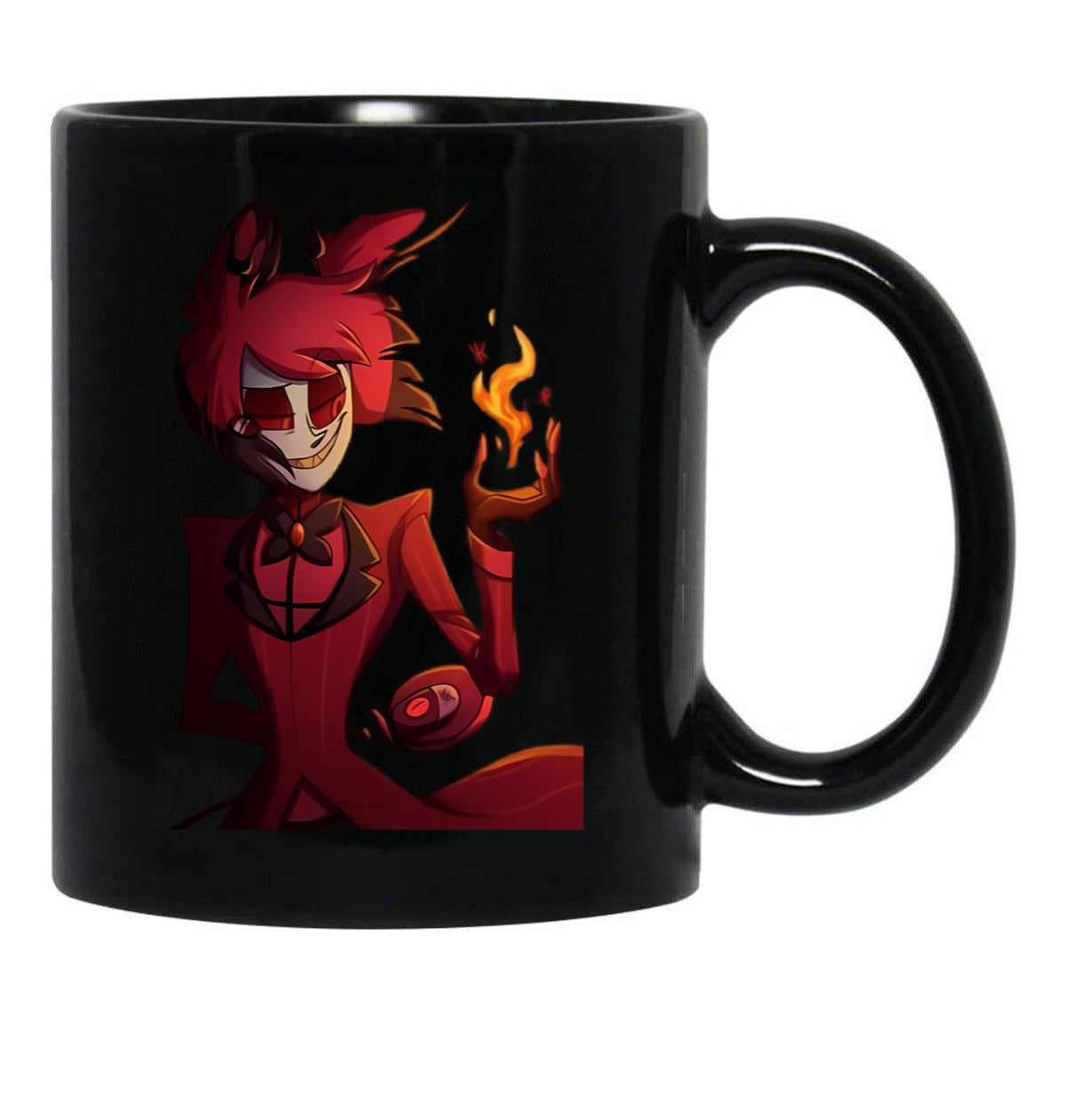 Hazbin Hotel Alastor (3) Black Coffee Mug, Gift Coffee Mug - Black