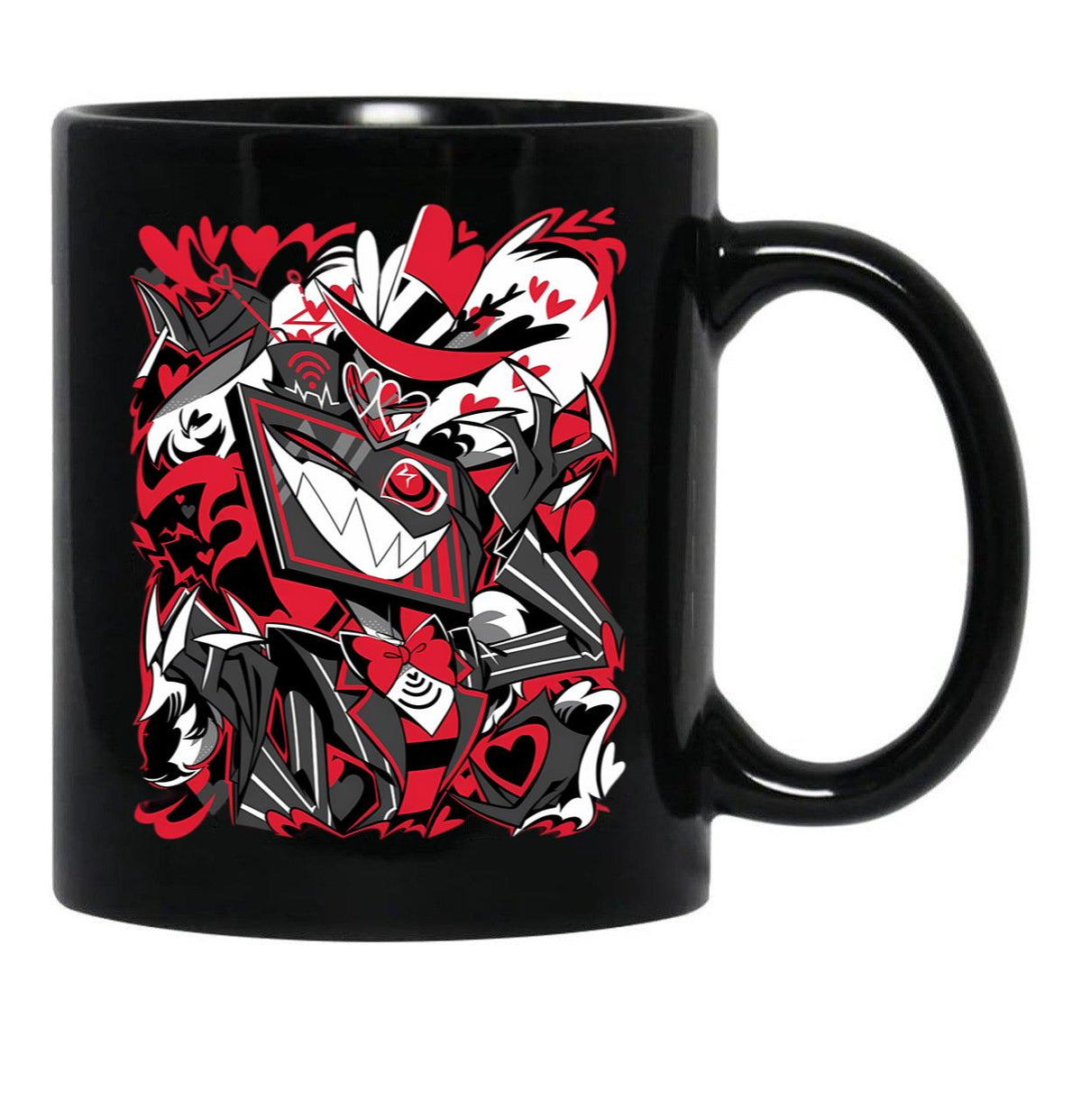 Hazbin Hotel Vox Black Coffee Mug, Gift Coffee Mug - Black