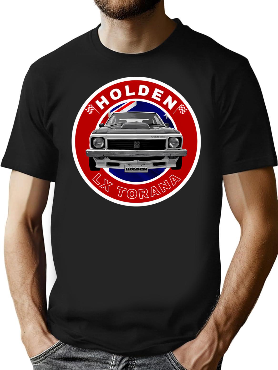 Holden Lx Torana Aussie Flag T-Shirt for Men & Women, T-Shirts Graphic Tee - Black