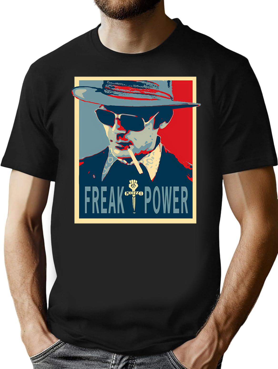Hst- Freak Power T-Shirt for Men & Women, T-Shirts Graphic Tee - Black