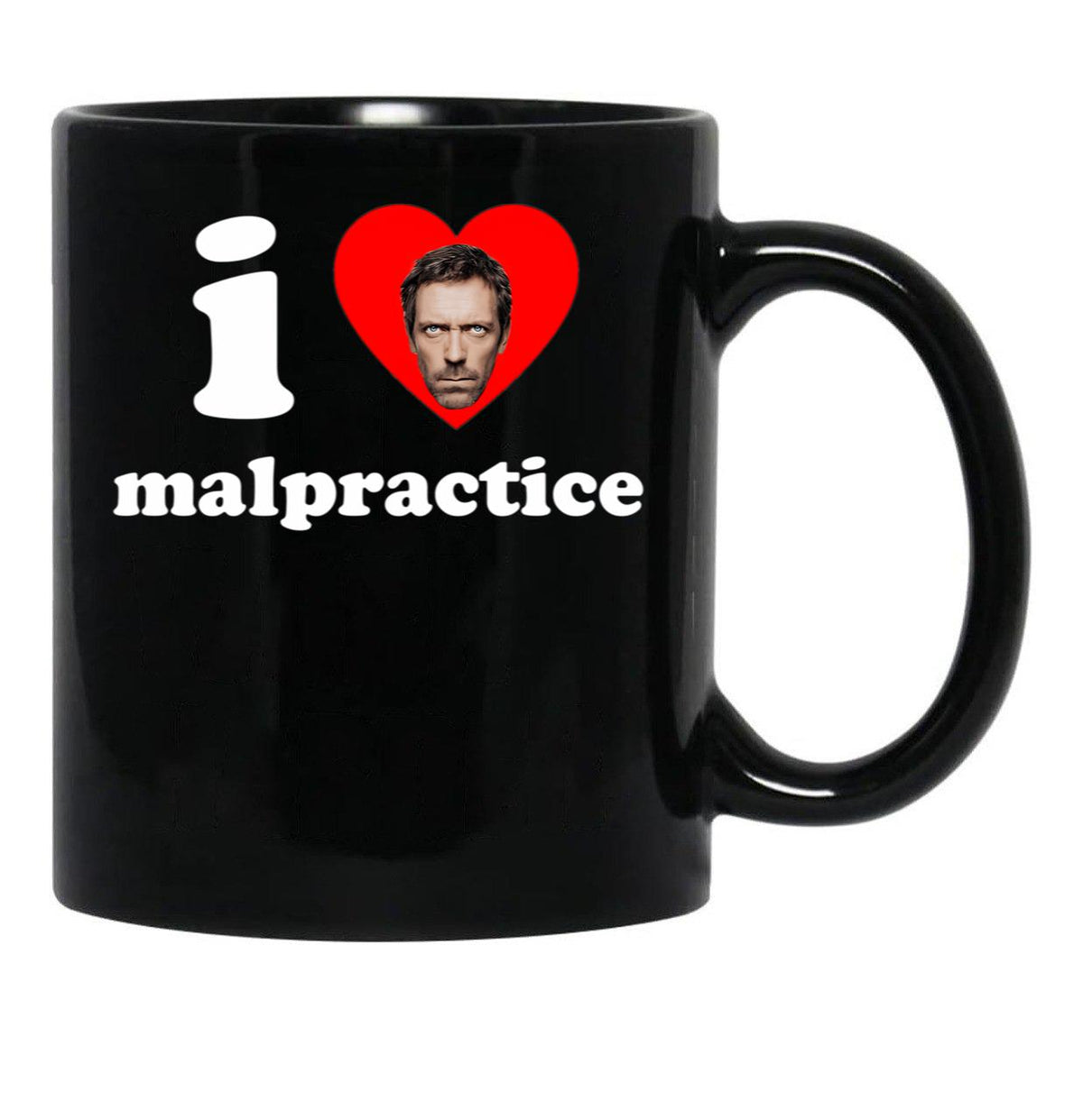 I Heart Malpractice Black Coffee Mug, Gift Coffee Mug - Black
