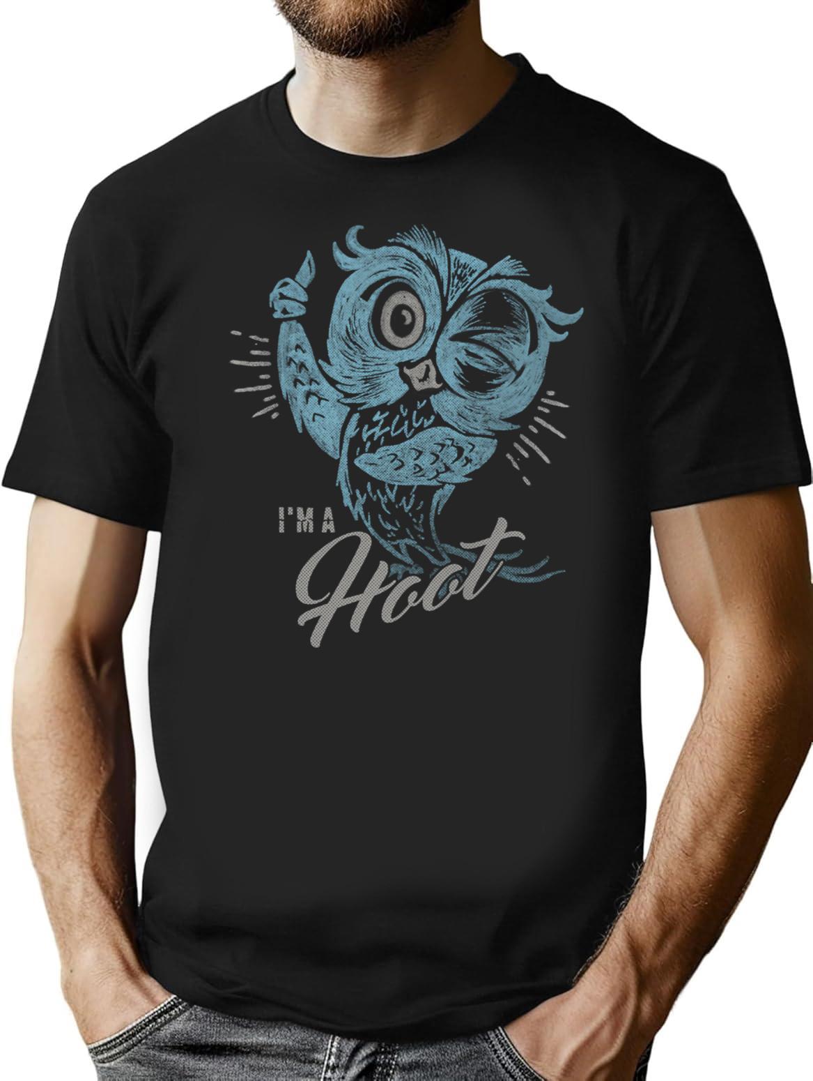 I'M A Hoot T-Shirt for Men & Women, T-Shirts Graphic Tee - Black