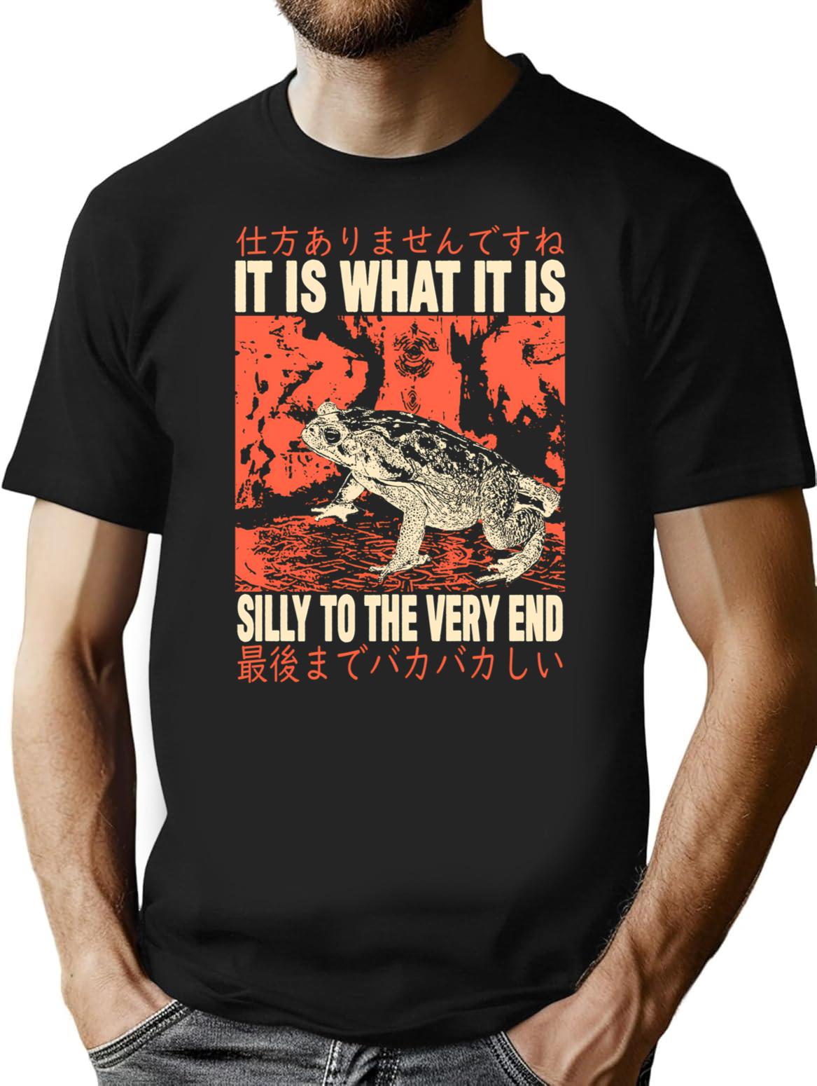 It Is What It Is Frog T-Shirt for Men & Women, T-Shirts Graphic Tee - Black