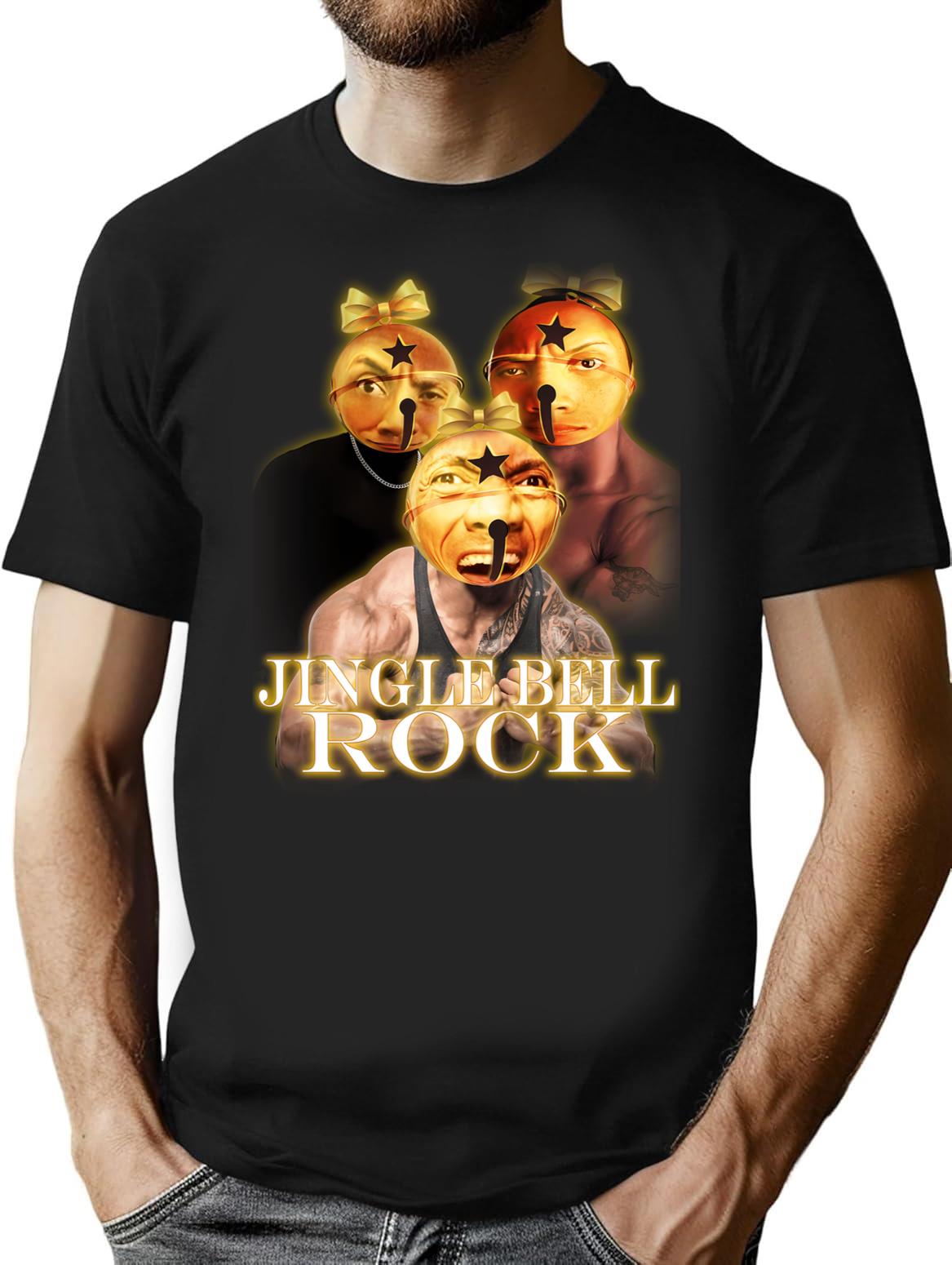 Jingle Bell Rock T-Shirt for Men & Women, T-Shirts Graphic Tee - Black