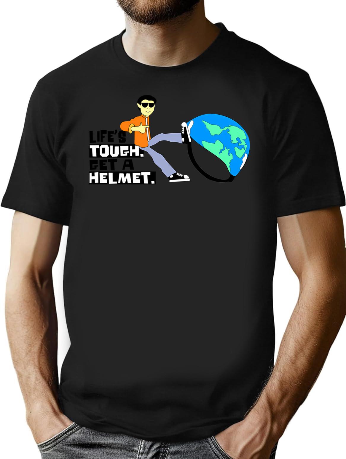 Life'S Tough T-Shirt for Men & Women, T-Shirts Graphic Tee - Black
