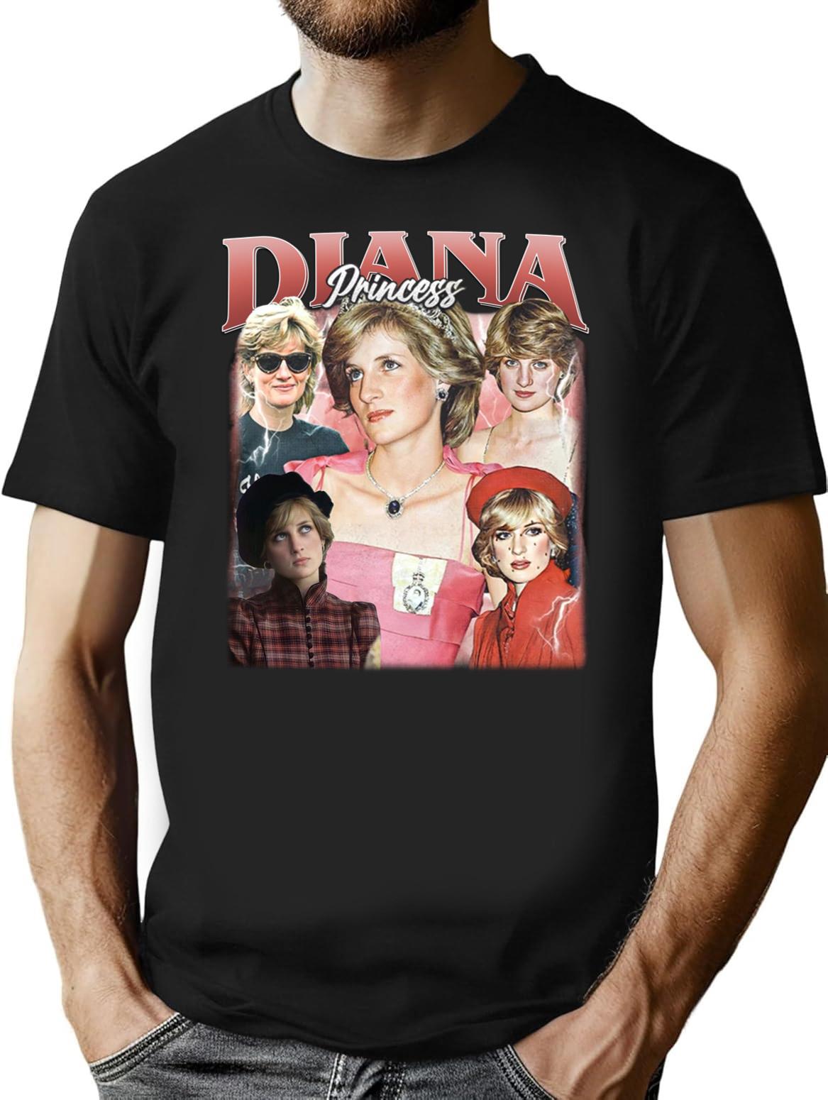Limited Princess Diana Vintage Shirt Gift for Woman and Man Premium Heavyweight Cotton T-Shirt - Black