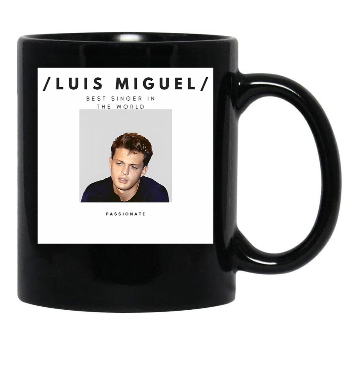 Luis Miguel Premium Black Coffee Mug, Gift Coffee Mug - Black