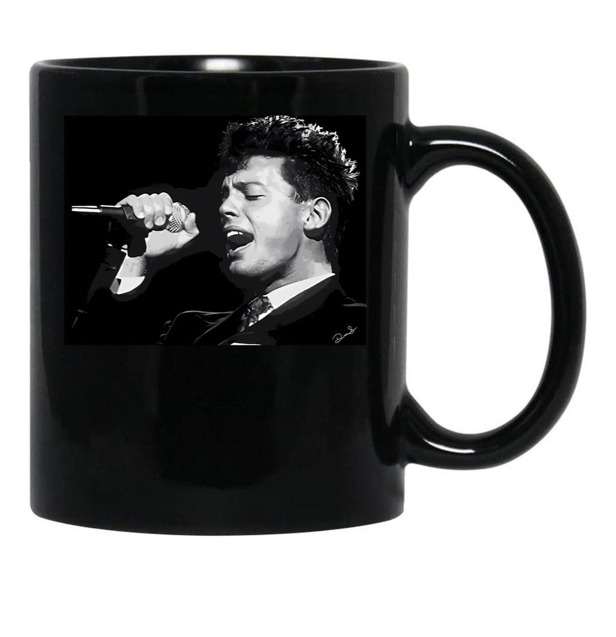 Luis Miguel Singing Black Coffee Mug, Gift Coffee Mug - Black