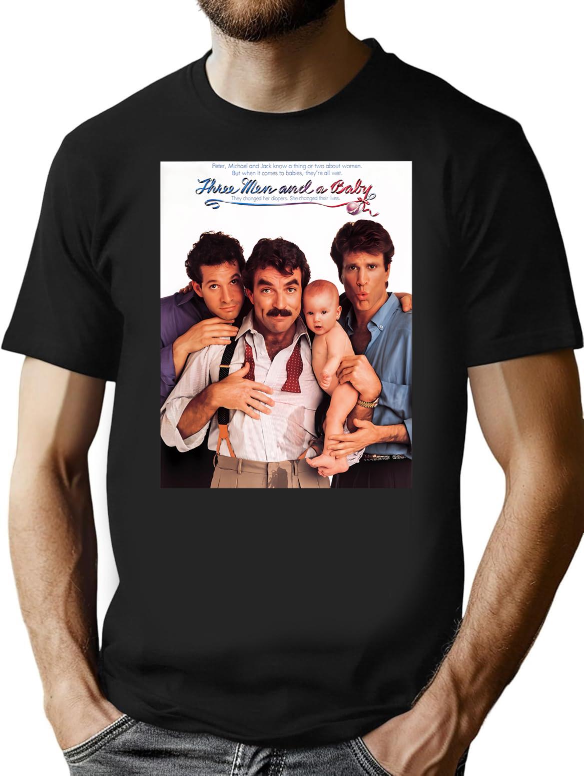 Men And Baby T-Shirt for Men & Women, T-Shirts Graphic Tee - Black