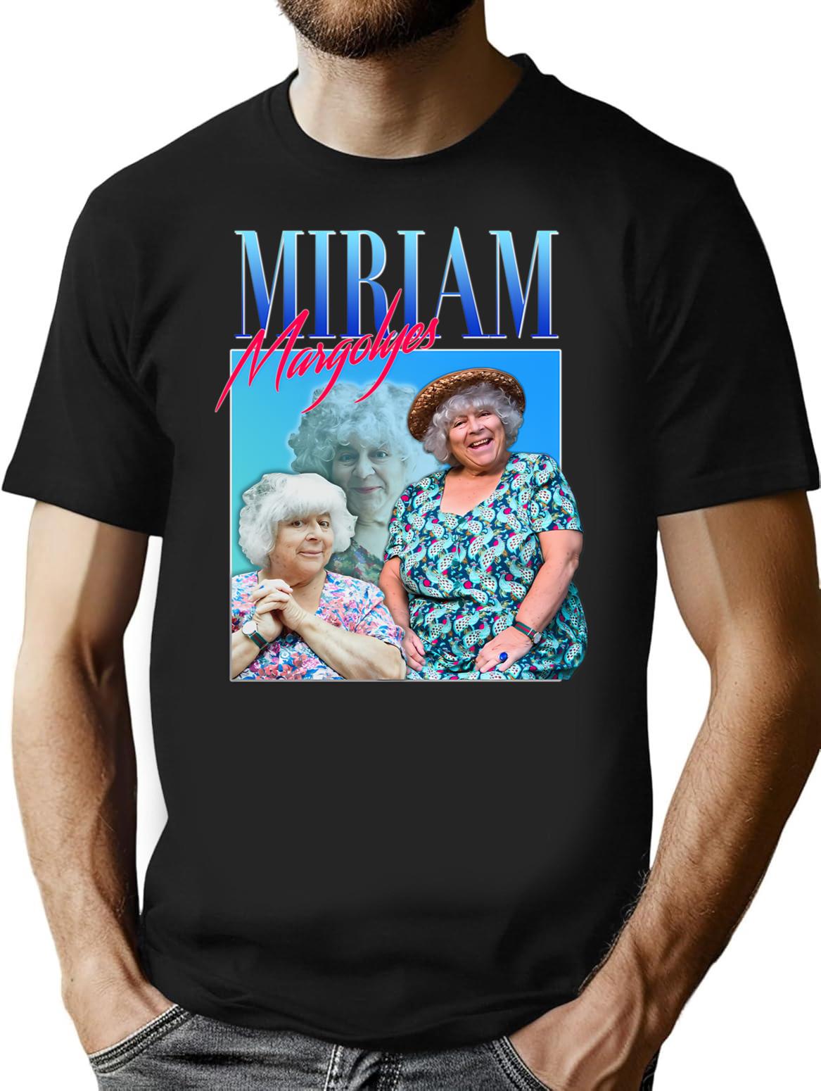 Miriam Margolyes Vintage T-Shirt for Men & Women, T-Shirts Graphic Tee - Black
