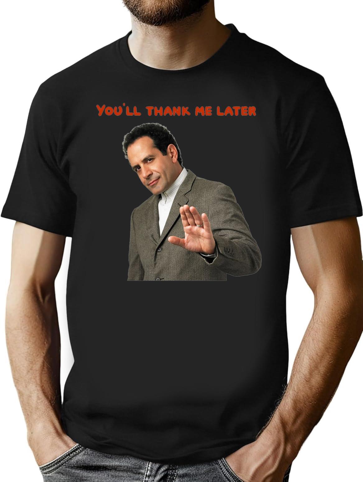 Monk You'll Thank Me Later Funny s and Accessories Premium Heavyweight Cotton T-Shirt - Black